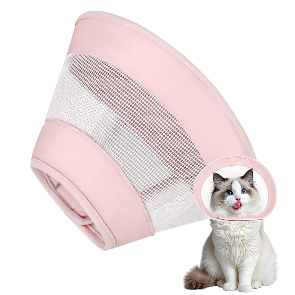 Qpets Cat Cone Drawstring Adjustable Cat Cone Lick-proof Cat Cone for Recovery Protective Collar Patchwork Breathable Mesh Cat Cone Collar for Cat Qpets Cat Cone Drawstring Adjustable Cat Cone Lick-proof Cat Cone for Recovery Protective Collar Patchwork Breathable Mesh Cat Cone Collar for Cat